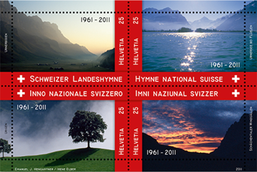 Landeshymne Briefmarke